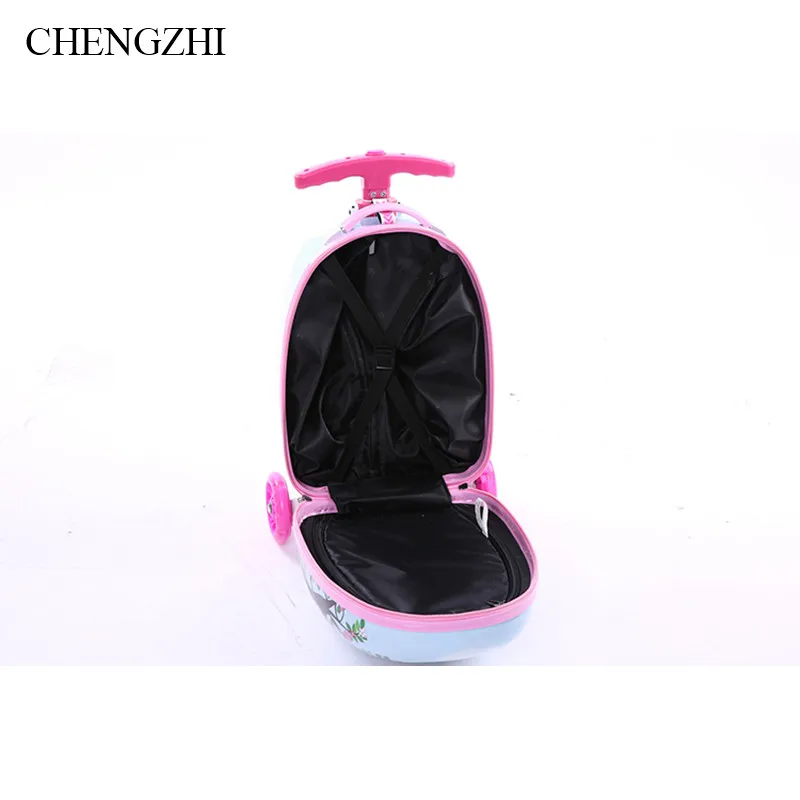 CHENGZHI Мультфильм Скейтборд Многофункциональный ПК Rolling Чемодан Spinner чемодан подходит для переноски детей на Чемодан на колесах