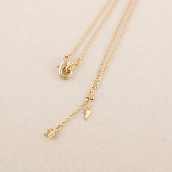 2014-Fashion-18k-Gold-Silver-Chains-Arrow-Necklace-Free-Shipping (2)