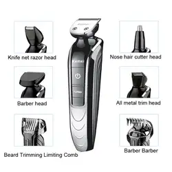 Kemei KM-1832 5in1 Водонепроницаемый Перезаряжаемые электрическая бритва машинка для стрижки волос в носу триммер для бороды бритва