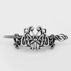 silver Viking ювелирные изделия большие кельтские узлы Корона шпилька Винтаж руны заколки для волос палка слайд аксессуары для женщин талисманы девушка шпильки для волос - Окраска металла: silver