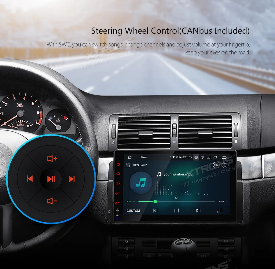 XTRONS " Android 9,0 автомобильный стерео плеер для BMW E46 M3 седан купе Touring Rover 75 MG ZT Plug& Play дизайн gps радио без DVD