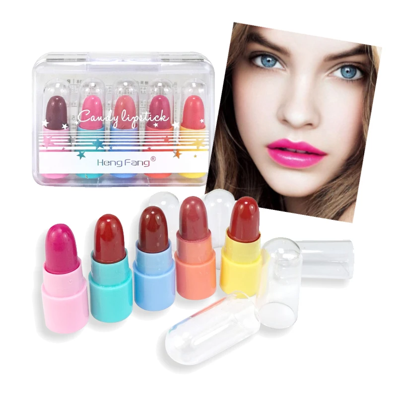 HengFang Brand 5pcs/Set Red Lipstick Lasting Moisturizing Nutritious