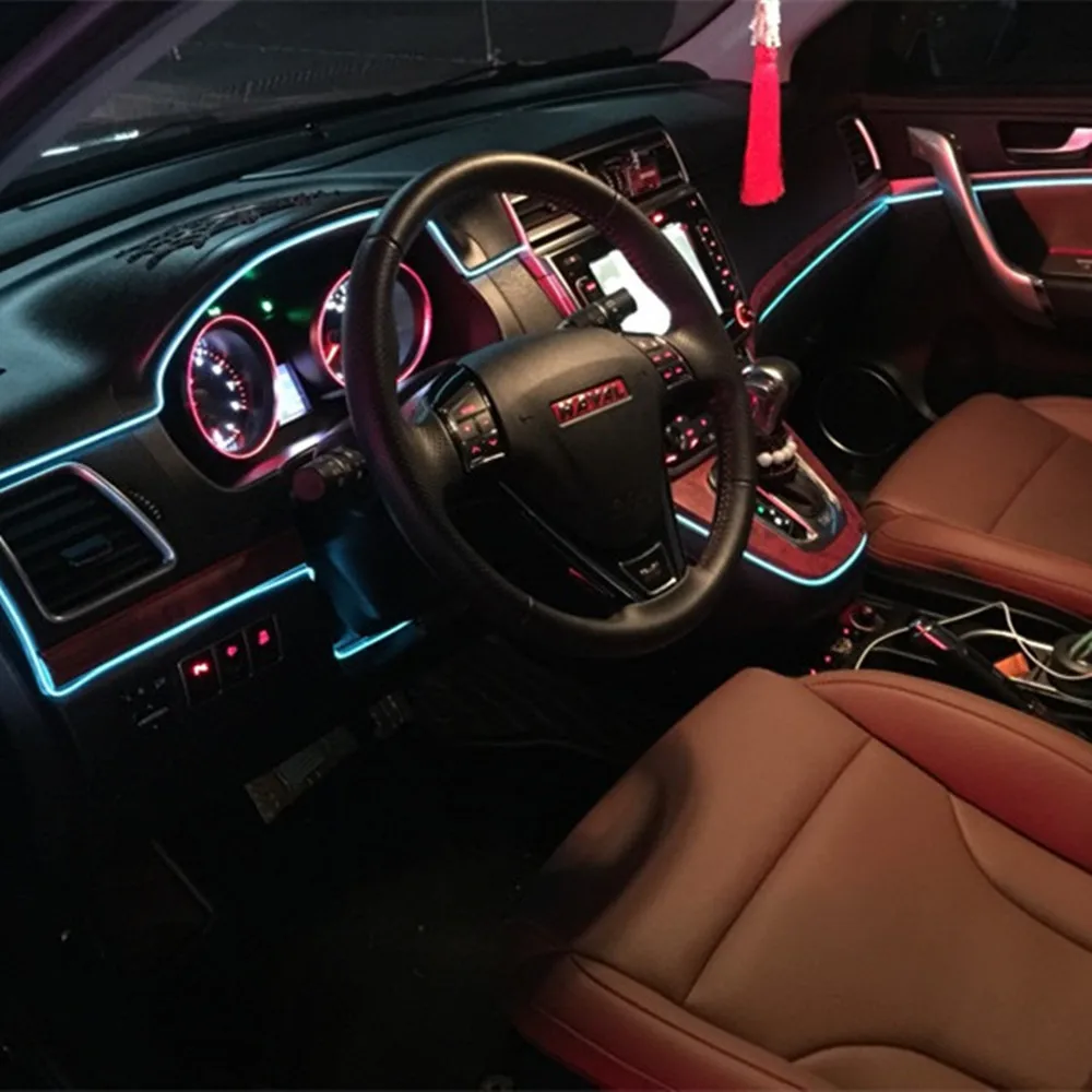 3 метра атмосферные лампы салона автомобиля окружающий свет холодный линия diy