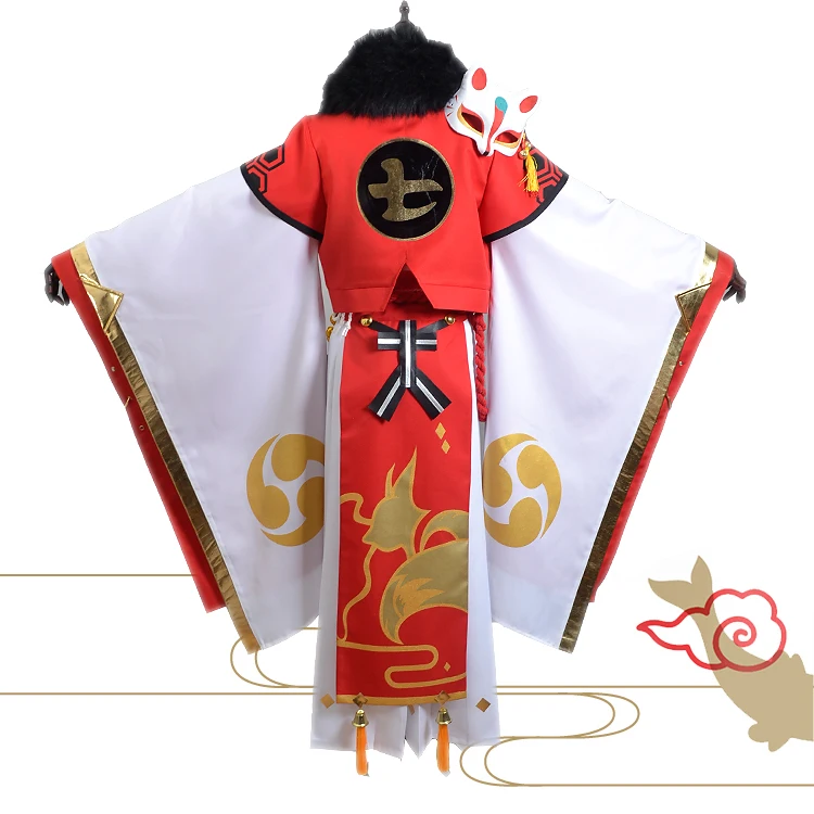 Игра Onmyoji Косплей Костюм демон лиса элегантность Кимоно костюм униформа косплей