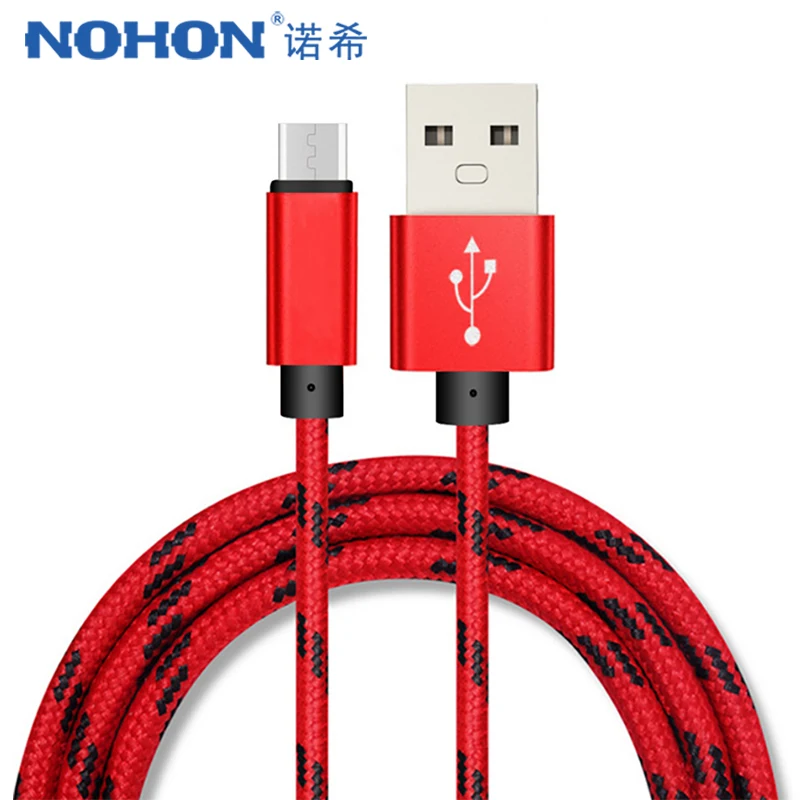 

NOHON Nylon Micro USB Fast Charge Data Cable Android Phone For Samsung Galaxy S7 S6 Edge Huawei Xiaomi Oppo Charger Sync Cables