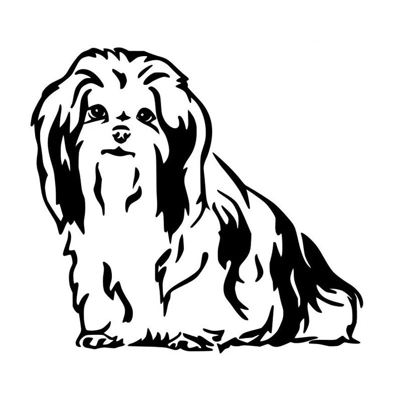 15 8*14 5 см Shih Tzu милая собака украшение для кузова автомобиля Наклейка стайлинга