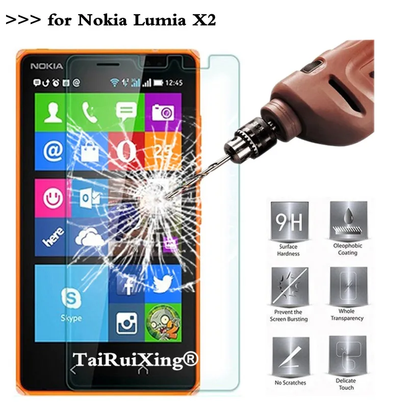 

2.5D 0.26mm 9H Tempered Glass Screen Protector For Nokia X2 Toughened Protective Film For Nokia Microsoft Lumia X2 X 2