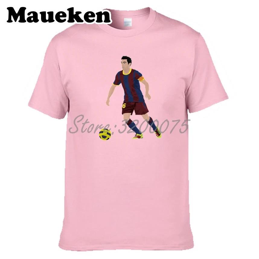 Мужская футболка Xavi Hernandez Creus 6 Legend Captain Spanish, одежда, футболка, Мужская футболка с круглым вырезом, W17072827 - Цвет: 12