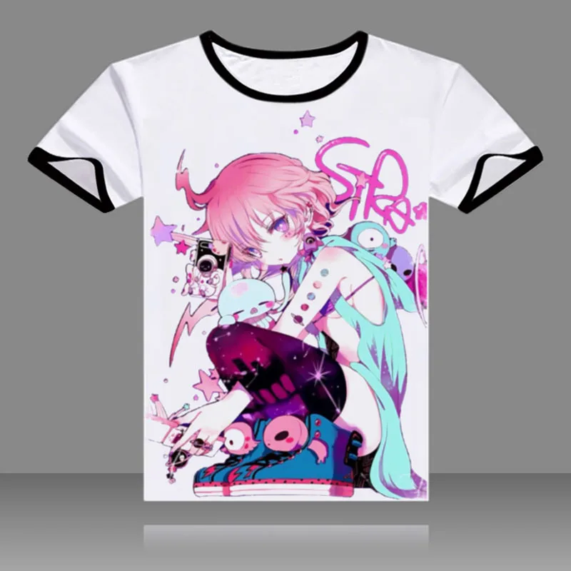 Новая летняя аниме футболка с дневником будущего Mirai Nikki Amano Yukiteru Gasai Yuno косплей