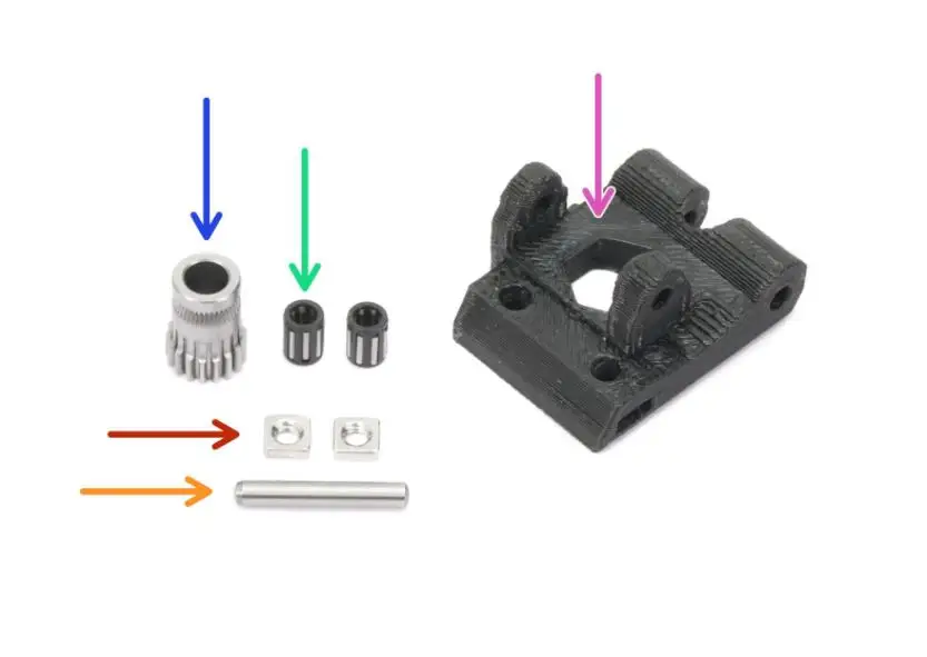 Prusa i3 MK3 экструдер с двумя шестернями Модернизированный MK2/MK2S/MK2.5 детали для 3D