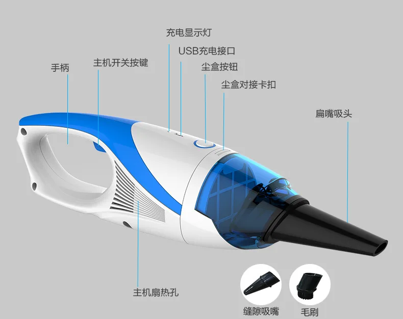 Многофункциональный Высококачественный портативный пылесос Беспроводной USB Ручной бытовой автомобильный мини-пылесос