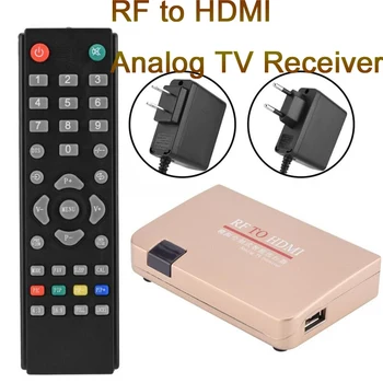 

RF to HDMI Converter Adapter Analog Receiver TV Box Digital Converter Box full intelligent program selector with Remote Control