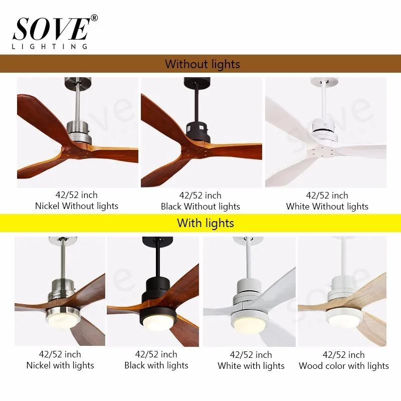 Sove Wooden Ceiling Fans Without Light Bedroom 220v Fan Sove Wooden Ceiling Fans Without Light