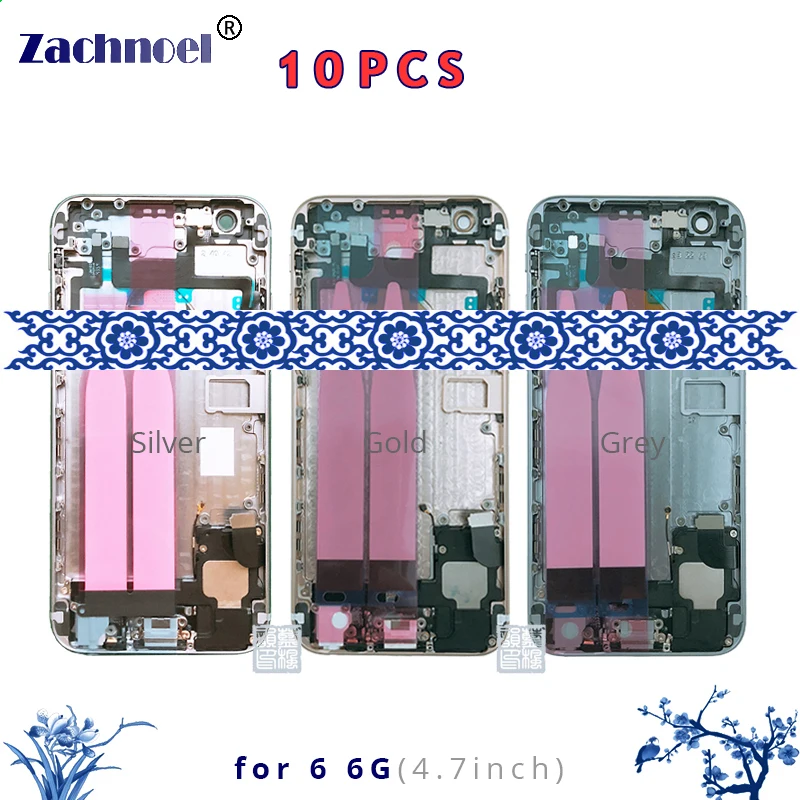 10 шт. AAA для IPhone 6 6G plus плюс полный корпус задняя средняя рамка крышка батареи Дверь