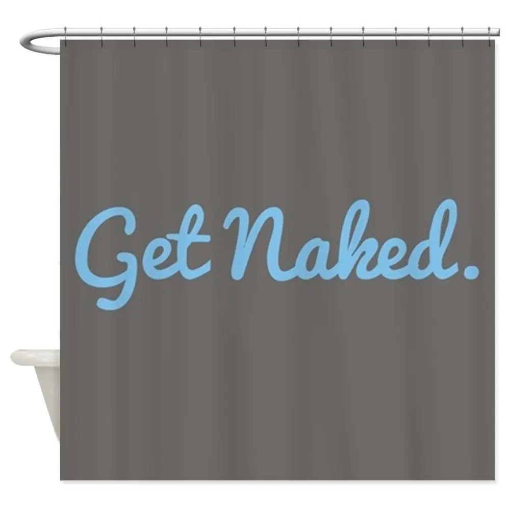 

Get Naked Shower Curtain Mat Decorative Waterproof Polyester Fabric Bathroom Curtain Set Home Bath Decor