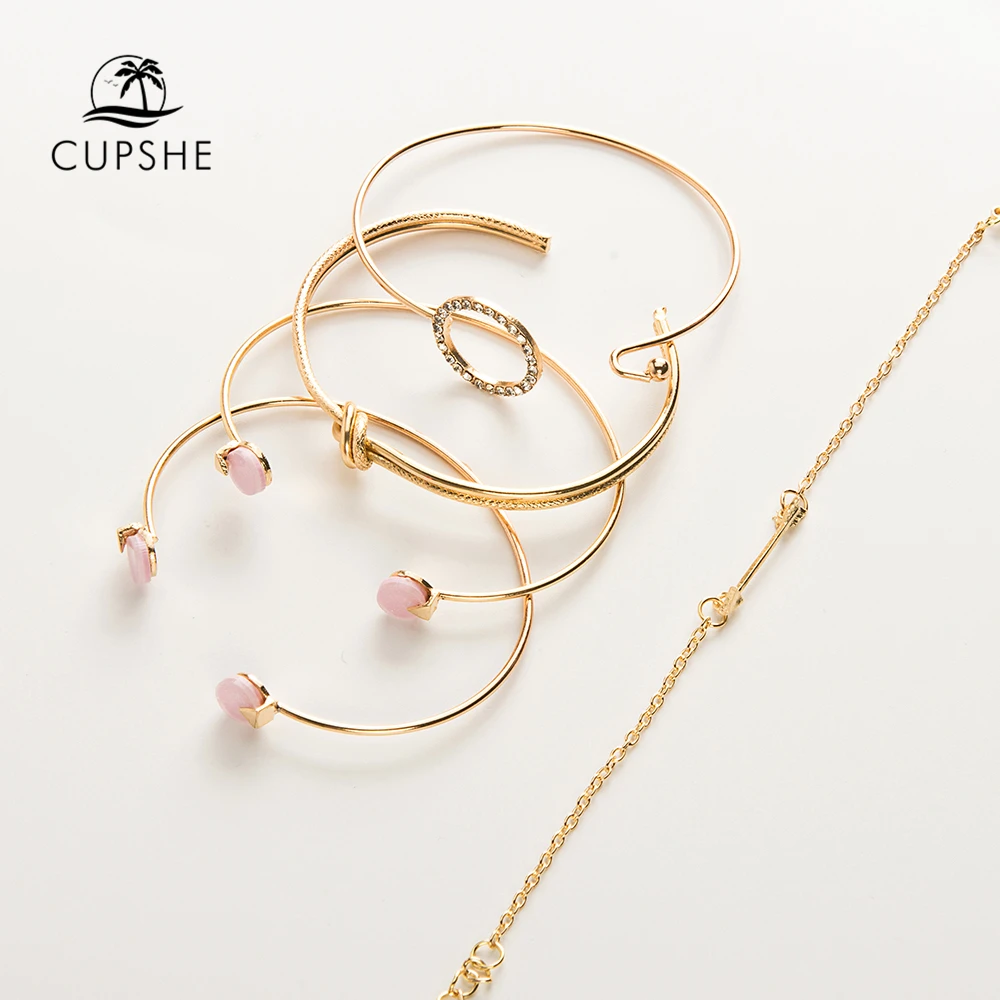 CUPSHE Золотой Набор браслетов женские трендовые превосходные ювелирные украшения