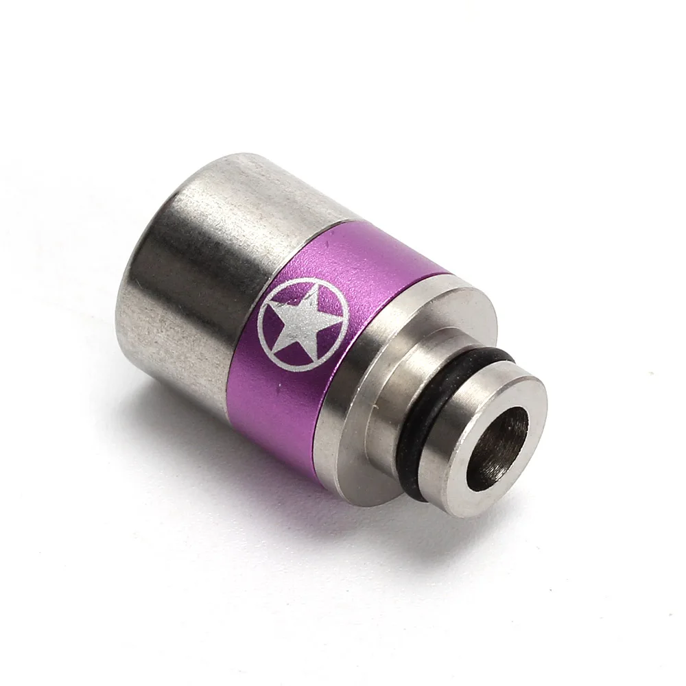 

Coil Father Stainless Steel Star Adjustable Airflow Control 510 Drip Tip Elektronik Sigara Vape SS Monthpiece For Ijust 2