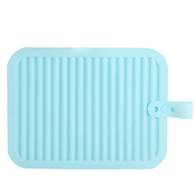 Non-slip Drain Tableware Mat Drying Mat Placemat Kitchen Accessories Table Mat 1PC Silicone Heat Resistant Pad