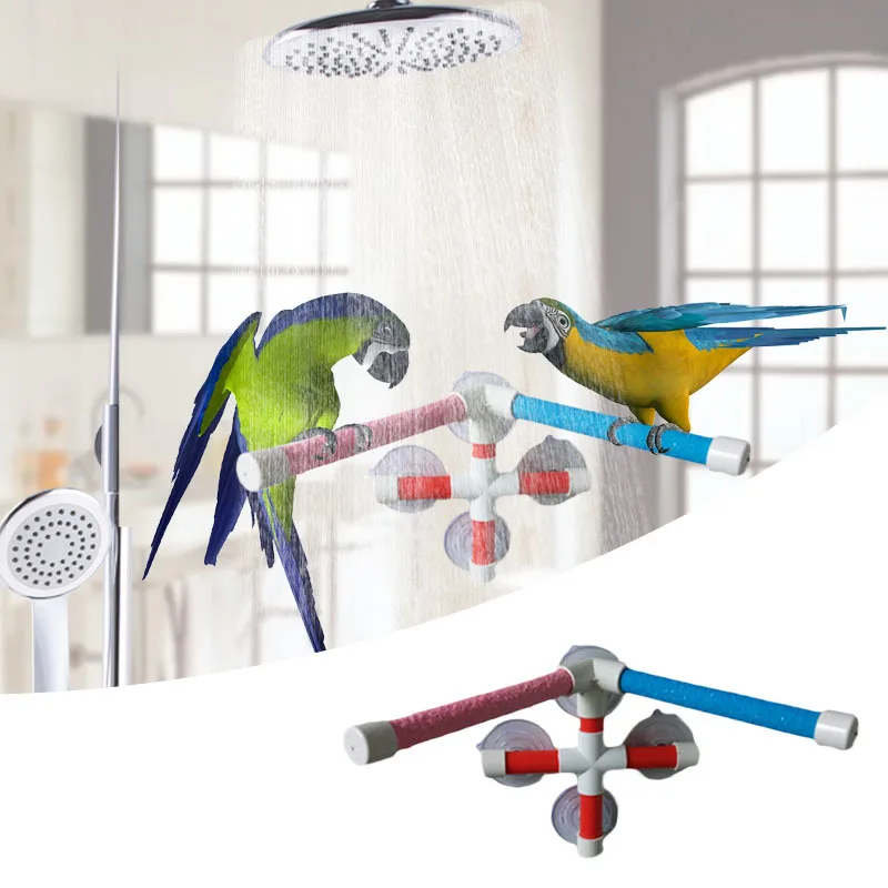 Высокое качество попугай Ванна Душ стоящая платформа стойка попугай скалолазание и кусание душ окунь попугай птица игрушка случайный цвет