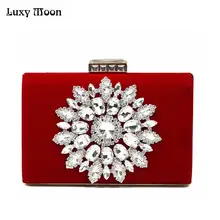 Большой горный хрусталь вечерние сумки с цветочной отделкой красный черный клатч сумка в китайском стиле элегантные свадебные сумочки кошелек цепи Дамские Сумки, Курьерская сумка