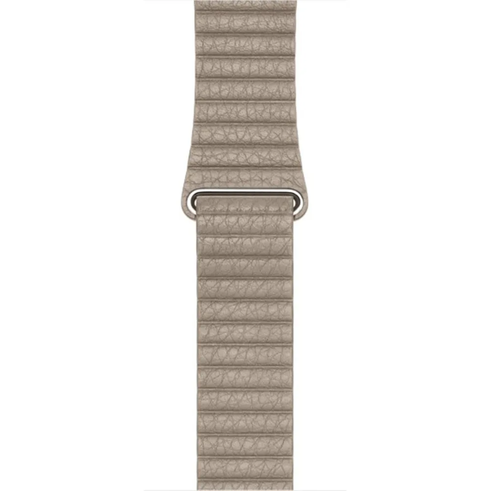Регулируемый ремешок из натуральной кожи для Apple Watch 4 группа 44 мм группа 42 40 38 мм серия 4 1 2 3 ремешок Петля Браслет Петля черный