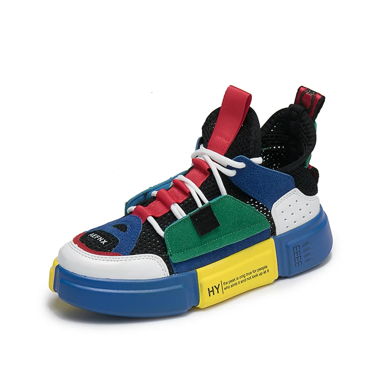 

New Designer Mesh PU Platform Sneakers Women Vulcanize Shoes Casual Female Shoes Woman Flats Cross-tied Lace Up QQ-152