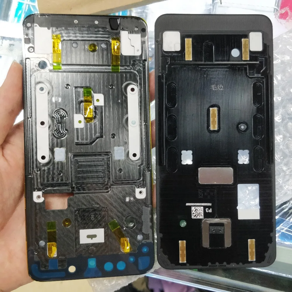 Черный для Xiaomi mi x 3 mi x3 ЖК-рамка Передняя рамка Корпус mi ddle рамка Шасси с набор боковых кнопок замена