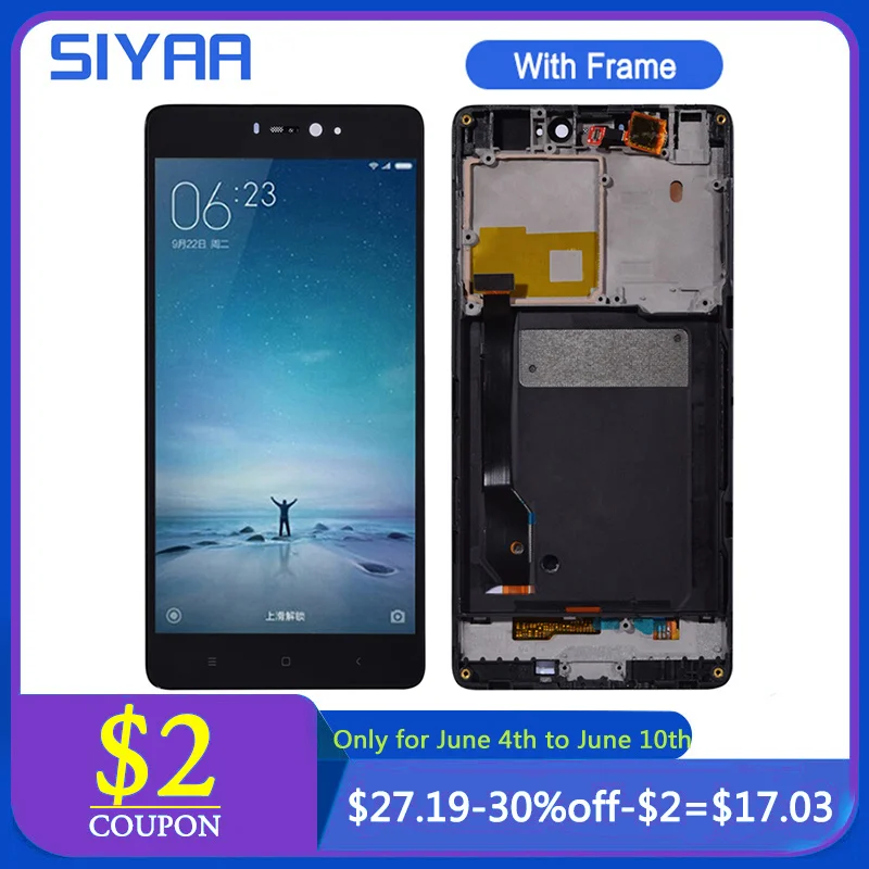 

Original For Xiaomi Mi 4C LCD + Frame 3D Touch Screen Full Assembly LCD Digitizer Replacement Free Tools