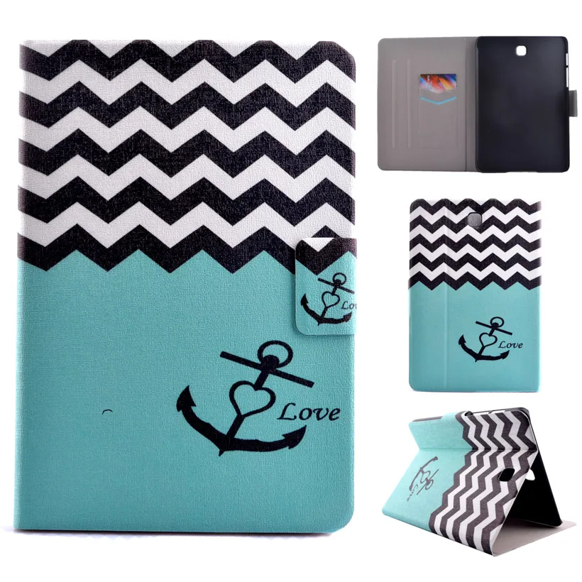 

Pattern Painted PU Leather Tablet Cases For Samsung Galaxy Tab S2 8.0 T710 T715 T719N Case Stand with Card Bag Cover