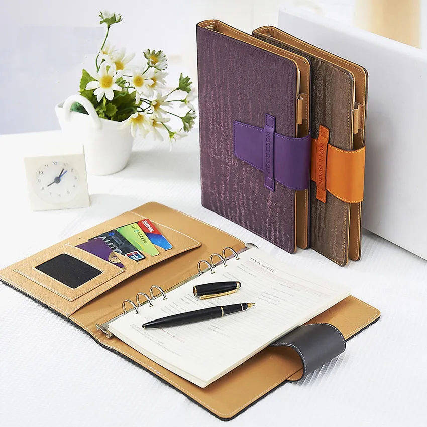 

Leather Notebook Diary Business note book A5 paper 90 sheets Spiral Notepad Office School Supplies Notebooks gift