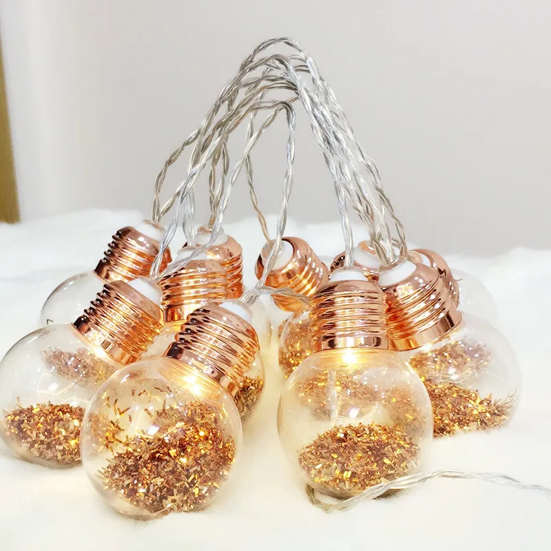 

Garland LED Ball String Lights 10 LED Battery Operated Bulb Strips light Indoor Outdoor Christmas Holiday Decoration Light