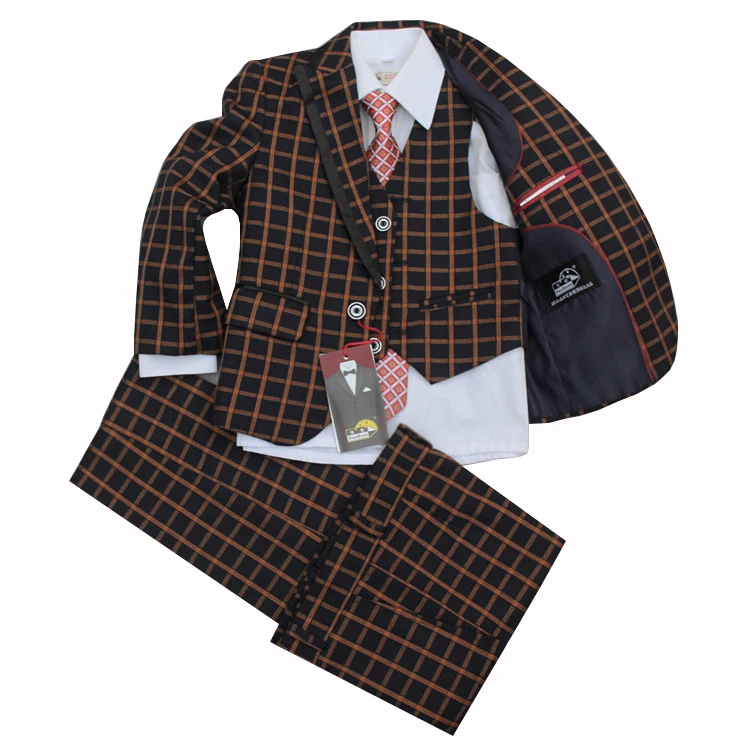 

(Jackets+Vest+Pants+tie+bow tie) Boy Suits Flower girl Slim Fit Tuxedo Brand Fashion Bridegroon Dress Wedding Suits Blazer
