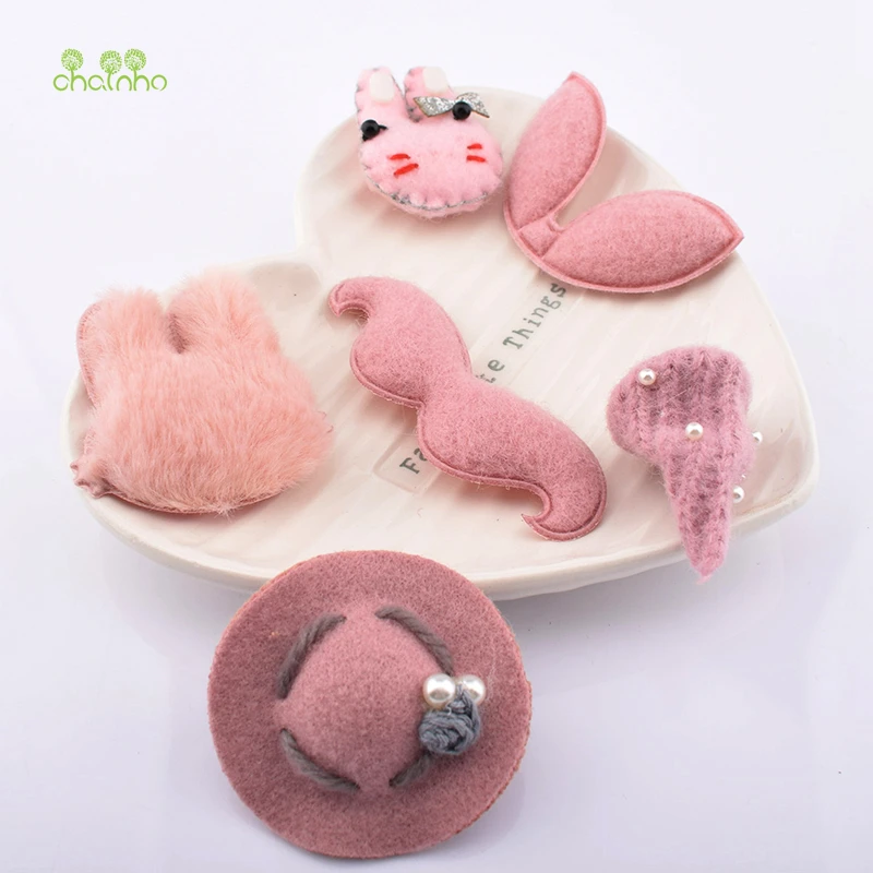 

Bare Pink Series,Headwear Accessories,Bow Tie,Rabbit Ears,Beard,Hat series Patches,For DIY children's Garments & Hair Accessory