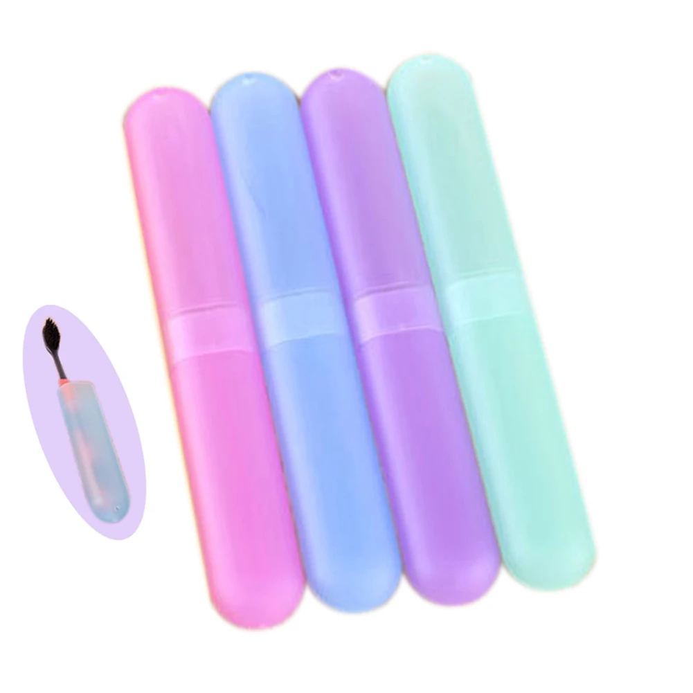 

4Pcs/set Portable Toothbrush Cover Holder Travel Hiking Brush Cap Case Health Germproof Toothbrushes Protector Random Color