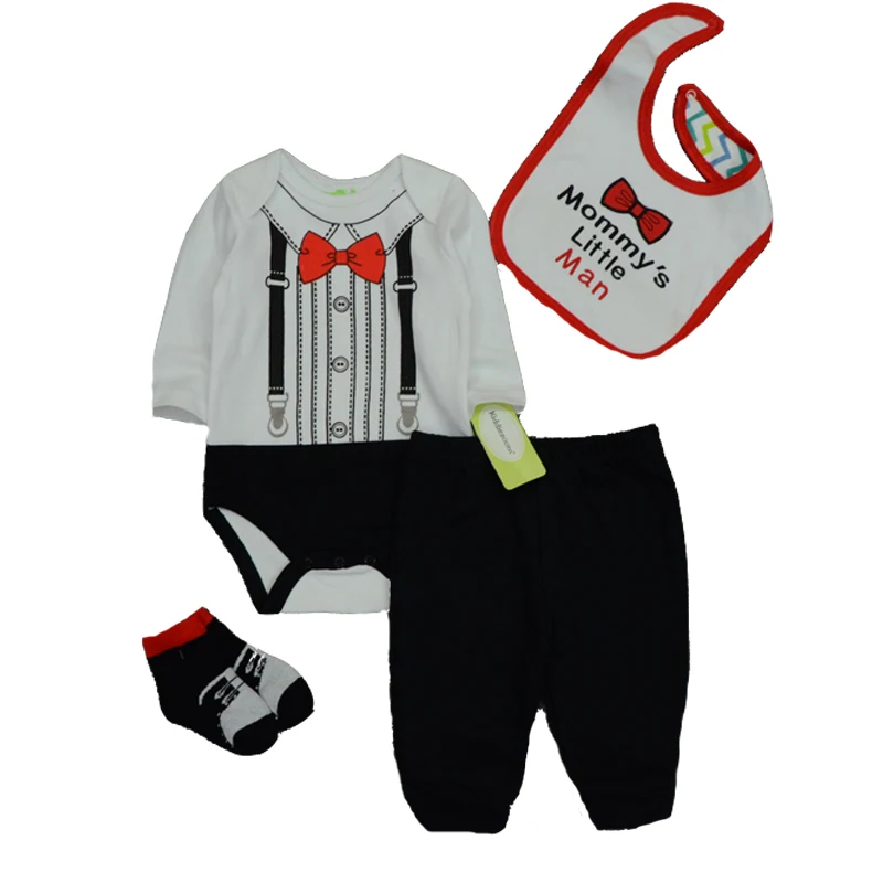 

Baby Clothes Sets 2019 Autumn Newborn Baby Boy Girl Romper+pants+bib+socks 4pcs Outfits Set Children Clothing