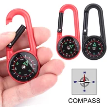 Горячий карабин для активного отдыха компас мини пластиковый подвесной, кольцевого типа направляющий Компас для путешествий альпинизма
