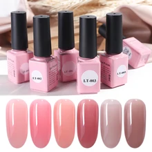 Vernis à ongles Gel UV transparent, 6 pièces, dégradé de couleurs, bonbons, café, rose, Art de manucure et de pédicure, TRLT