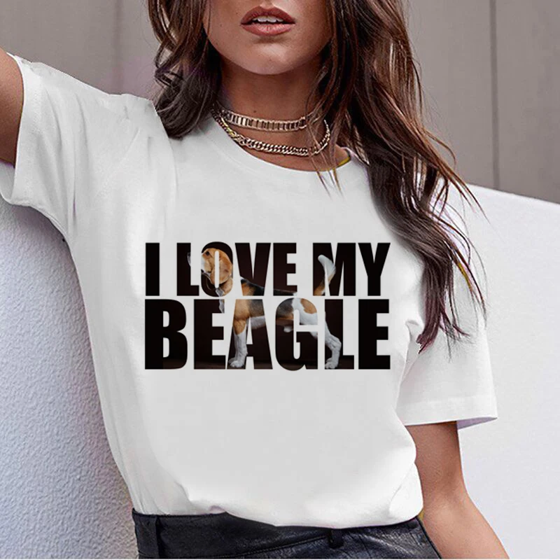 Beagle Border Collie Malinois 90s футболка Женская Корейская бультерьер Ротвейлер футболка Милая виппет Грейхаунд футболка Топы женские - Color: 3344