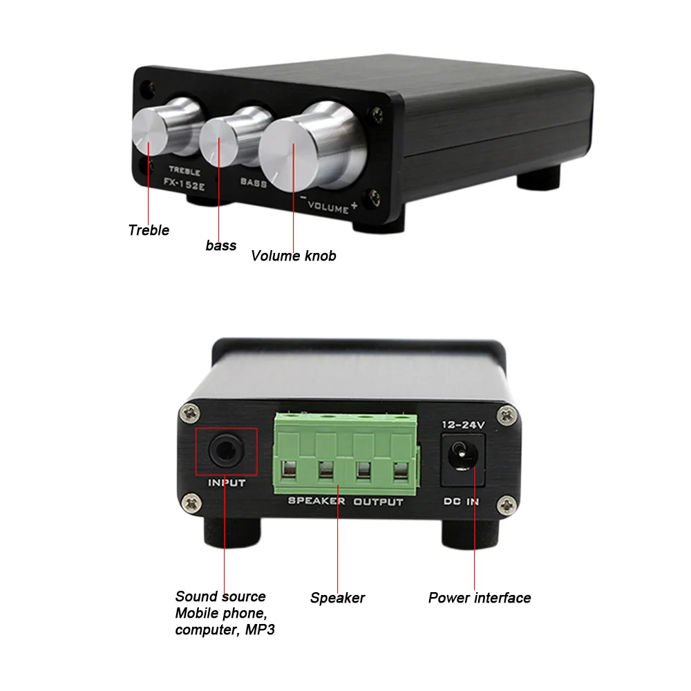 FX Audio FX152E TPA3118 + TA7630P цифровой аудио усилитель мини настольный стерео HiFi мощность с