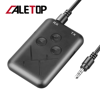 

CALETOP 2 IN 1 Bluetooth Receiver Transmitter For TV Headphones Car Bluetooth 4.2 Wireless Adapter 3.5mm AUX Stereo Audio Music