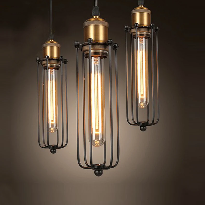 

Vintage Industrial Antique Metal Cage Pendant Light American Style iron lights Fixture Loft Coffee Bar Restaurant Lights