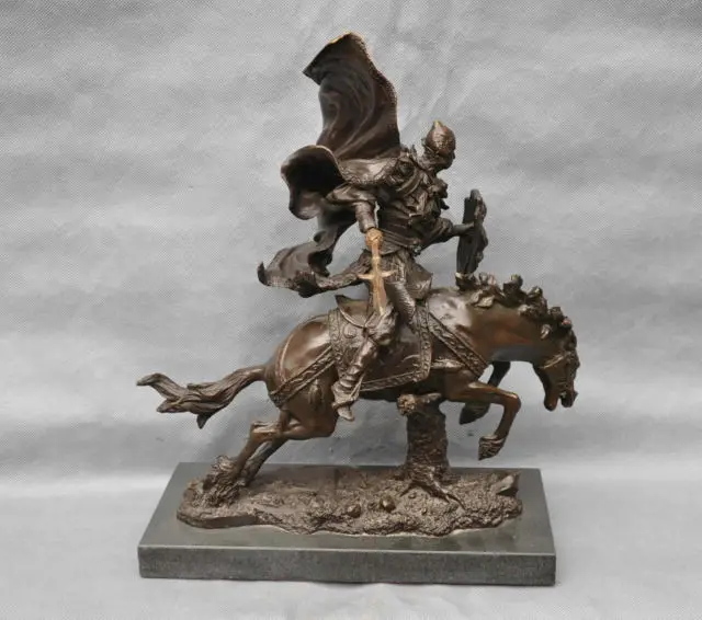 Бронзовая скульптура Zhao Yun Admiral Ride Horse Fight Art Скульптура Зажигалка инструменты для