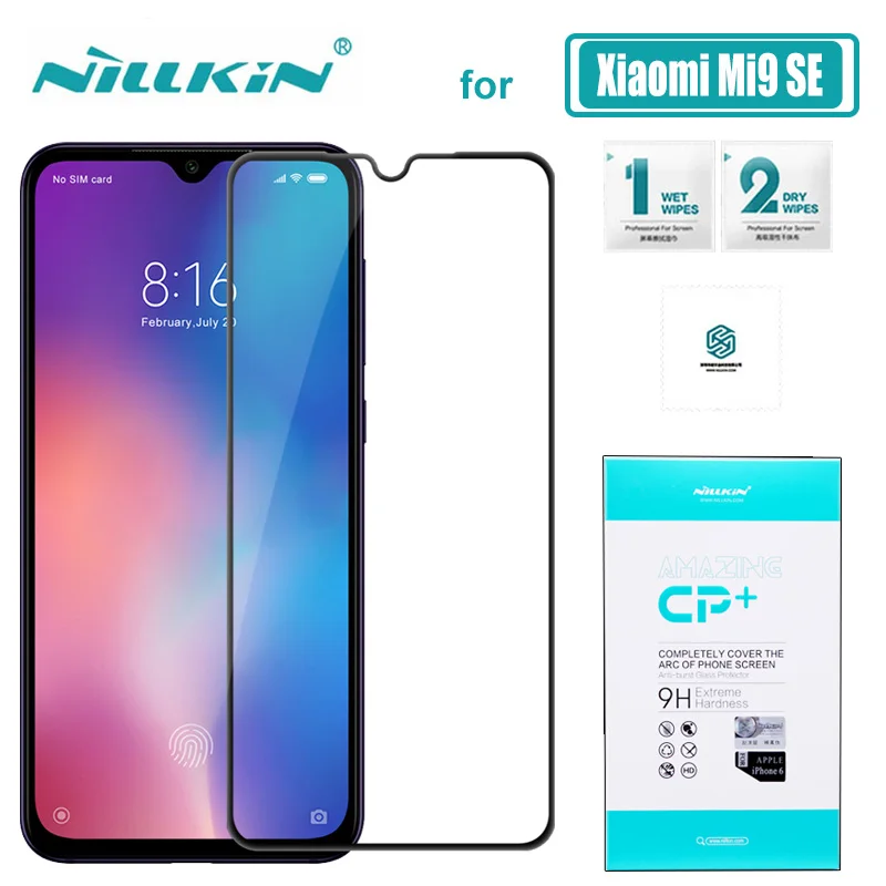 

Xiaomi Mi 9 SE Glass Nillkin CP+ 2.5D Full Cover Tempered Glass Screen Protector Ultra-Thin for Xiaomi Mi9 SE Nilkin HD Glass