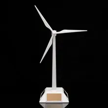 Plastic Model-Solar Powered Windmill Wind Turbine Desktop Decor Science Toy New