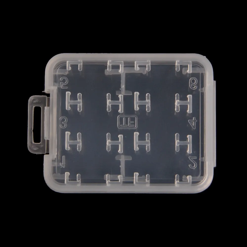5 шт 8 в 1 пластиковый прозрачный стандартный SD SDHC чехол для держателя карты памяти коробка для хранения