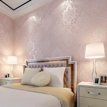 Beibehang романтическая свадебная комната спальня полный papel де parede 3D обои нетканые простые европейские Дамасские стены рулон бумаги