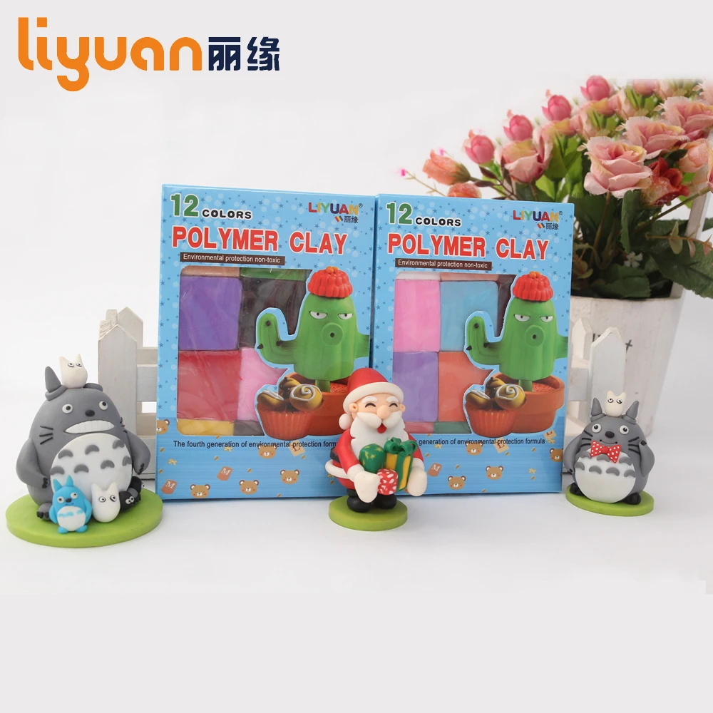 

Liyuan 12 Colors/Set Handmade DIY Soft Polymer Modelling Clay Set Playdough Educational Toys Plasticine for Child