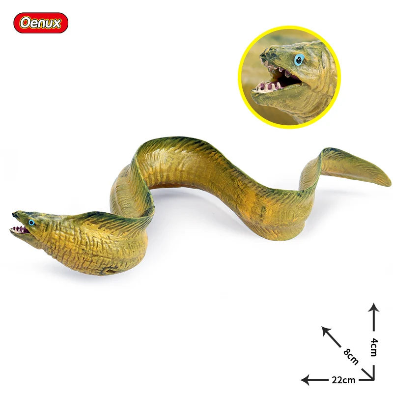 Oenux Подводные морские животные морей угорь моделирование Морская жизнь животные конгер модель фигурки обучающая игрушка для детей - Цвет: Big moray