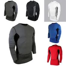 Новая компрессионная основа уютная Мужская спортивная одежда с длинным рукавом Блузка спортивный мужской верх снаряжение Джерси
