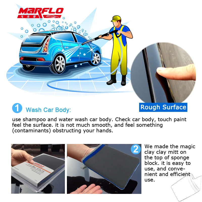 best car wax for black cars Car Wash Magic Clay Bar Mitt Car Clay Cloth Auto Care Cleaning Towel  Microfiber Sponge Pad Clay Cloth Detailing Brilliatech turtle wax ice